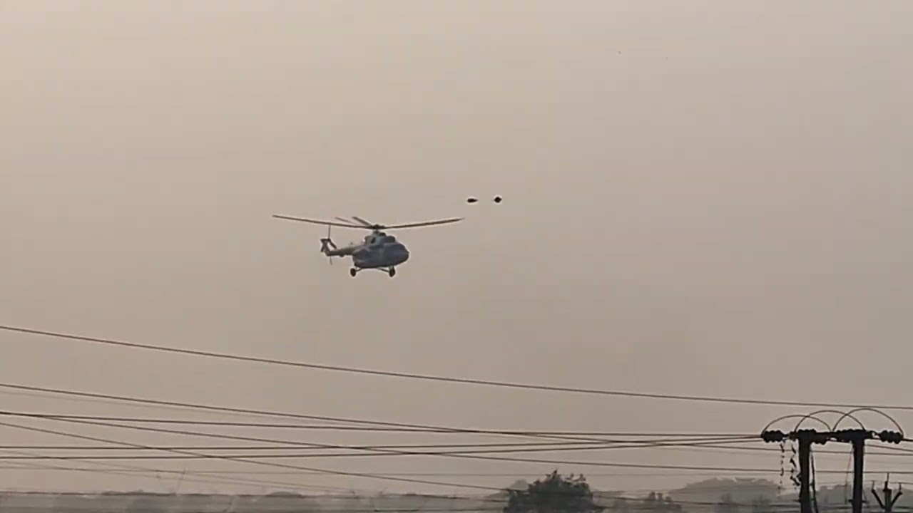 Prime minister Modi ji ... In a helicopter the Laste part 