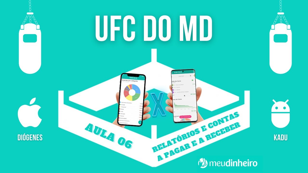 Aula 06 - Sistema Meu Dinheiro - Relatórios e contas a pagar e a receber no celular IOS e Android