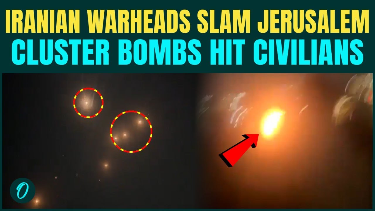 Iran POUNDS Israel&rsquo;s Jerusalem | Iranian Khyber Missiles With CLUSTER BOMBS Rain Down- 7 Injured