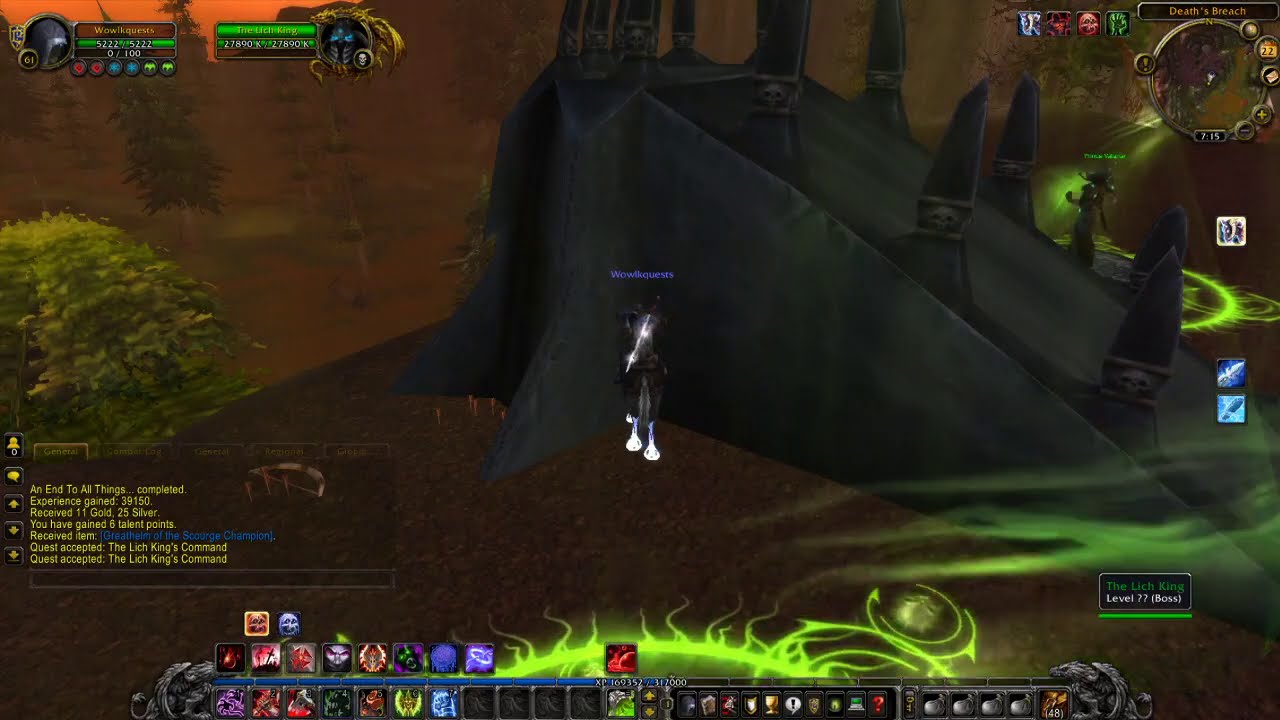 The Lich King's Command - Quest DK WoW LK 3.3.5