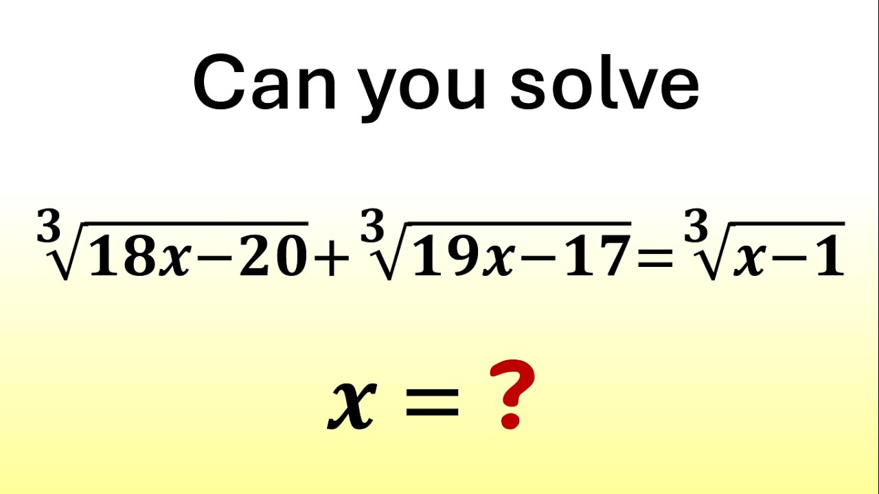 Can You Crack This Amazing Radical Equation? | Find x