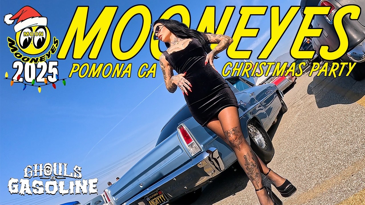 Rowdiest Hot Rods in Pomona California! MOONEYES Christmas Party Car Show 2025