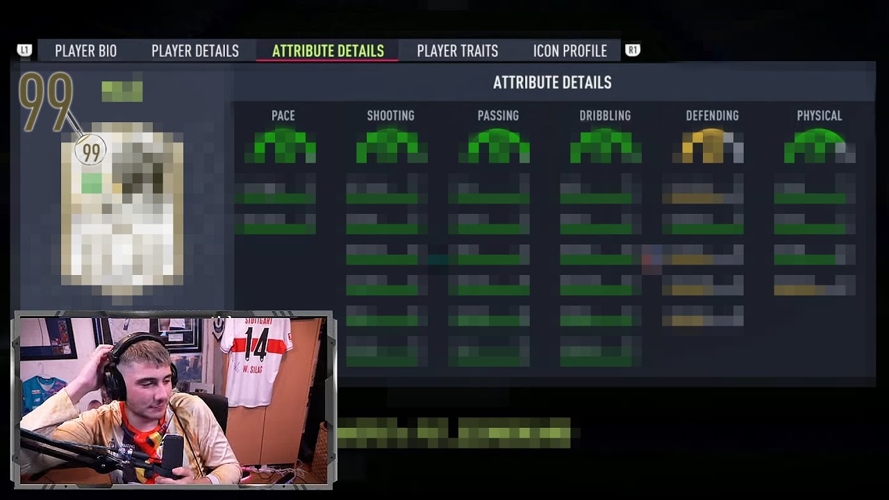 Danny Aarons reacts to 99 Rated leaked Moments Icon in FIFA 22