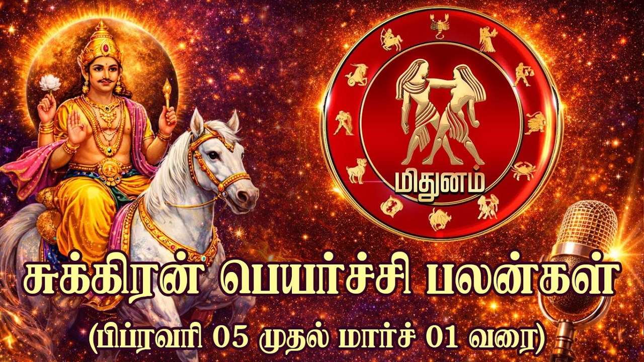 சுக்கிரன் பெயர்ச்சி பிப்ரவரி 05 – மார்ச் 01 | மிதுனம் ராசி பலன்கள் | Sukran Peyarchi Mithunam