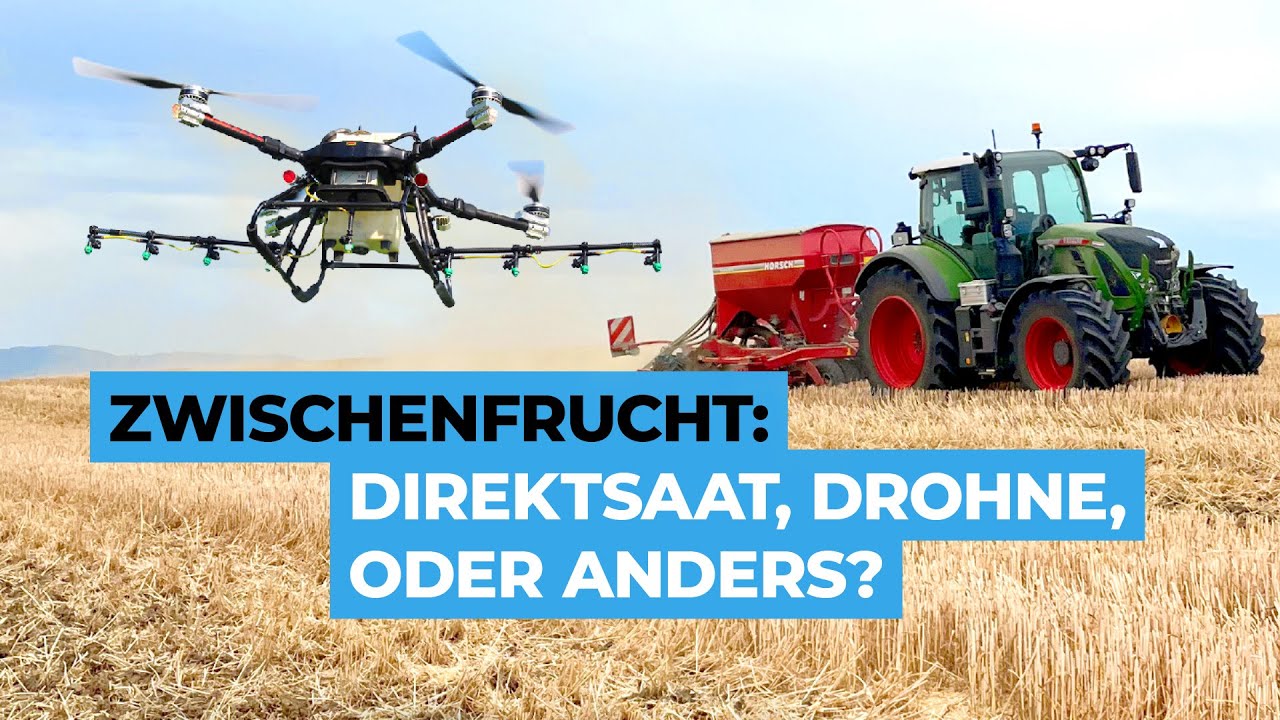 Technik bei der Aussaat der Zwischenfrucht - EIN Versuch