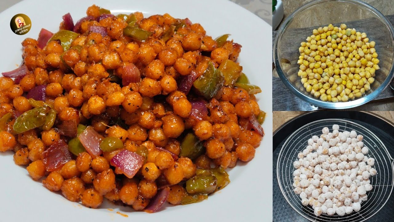 Chana chilli recipe | Chana chilli gravy | Chilli Chana Recipe | Crispy chana chilli Street style 