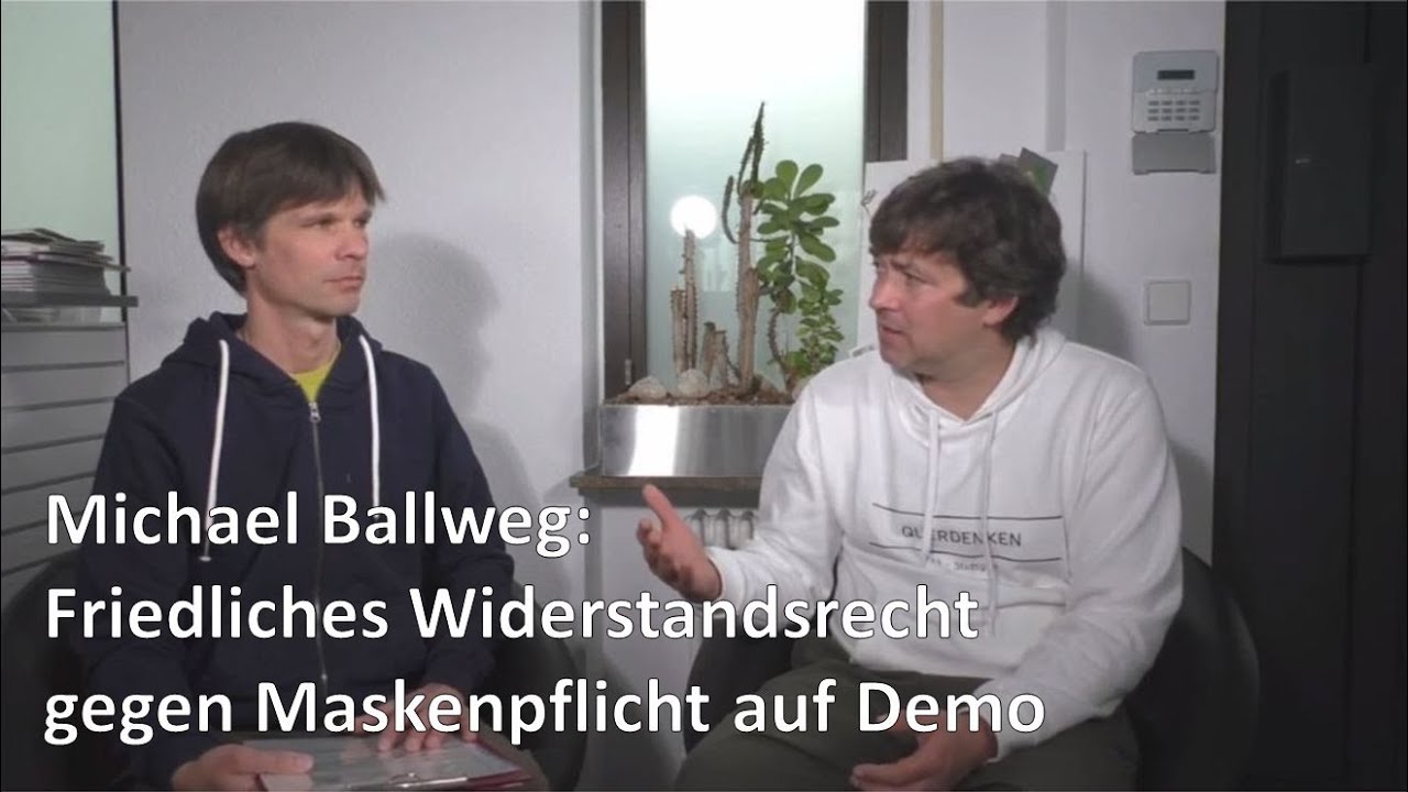 Michael Ballweg Interview zu Widerstandsrecht bzgl. Masken tragen 03.03.2021 #querdenken711 #ballweg