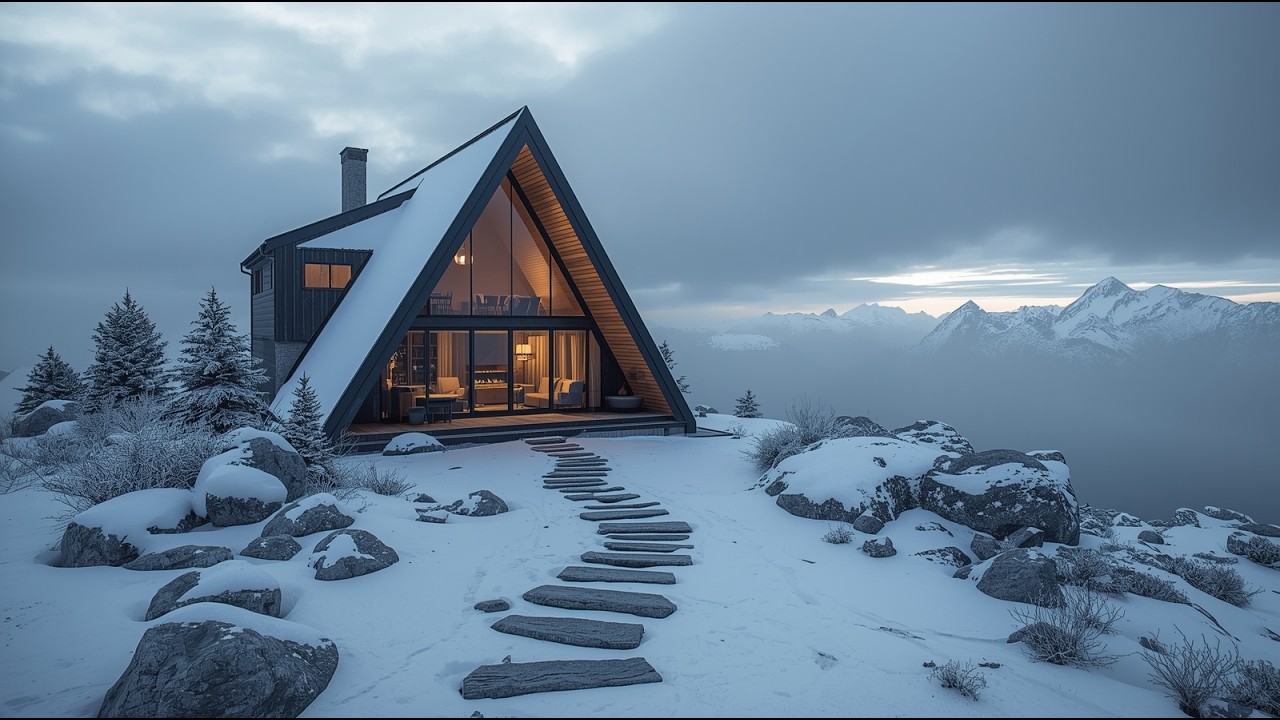 Snow and Wind Beyond the Glass ❄️ A Peaceful Night by the Fire Sounds for Relaxation