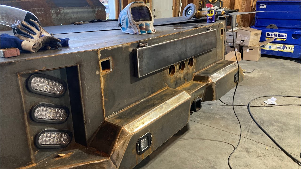Custom welding bed bumper build