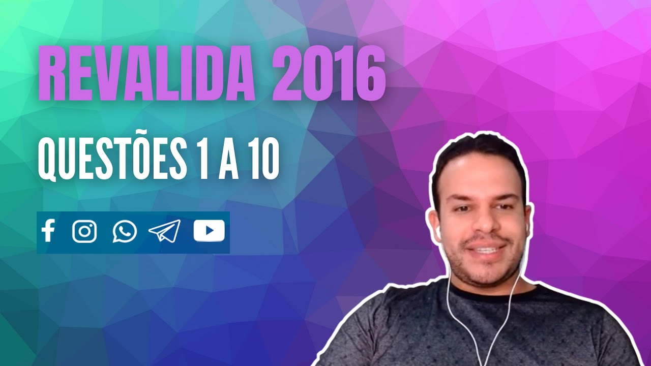 RESOLVENDO - REVALIDA 2016 - LIVE 1