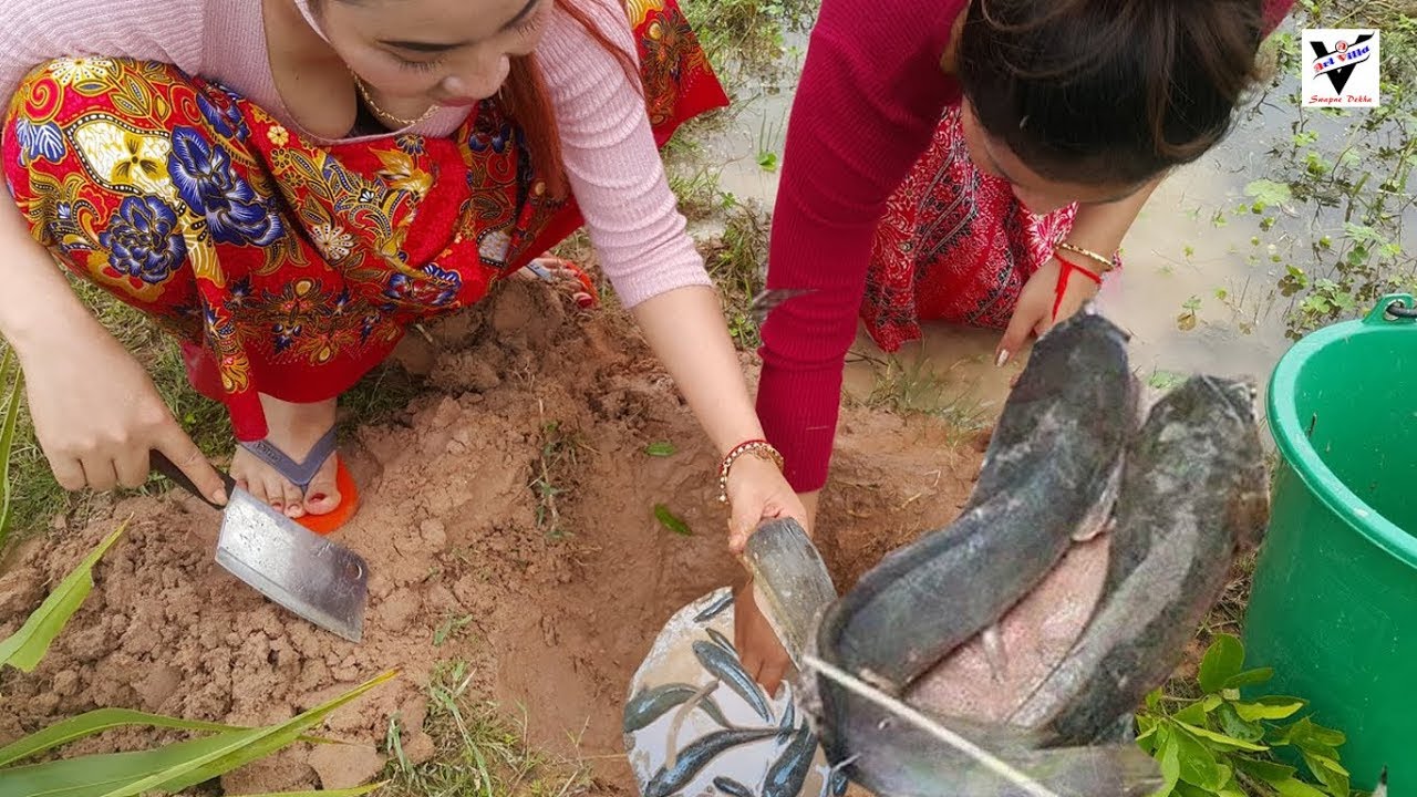 How to Fishing at Battambang by Beautiful Girls #102  | Art Villa