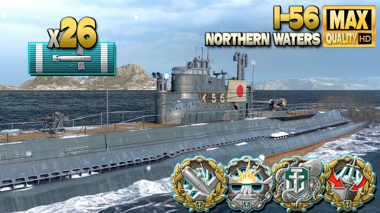 Подводная лодка И-56: Напряженный бой на карте Северные воды - World of Warships