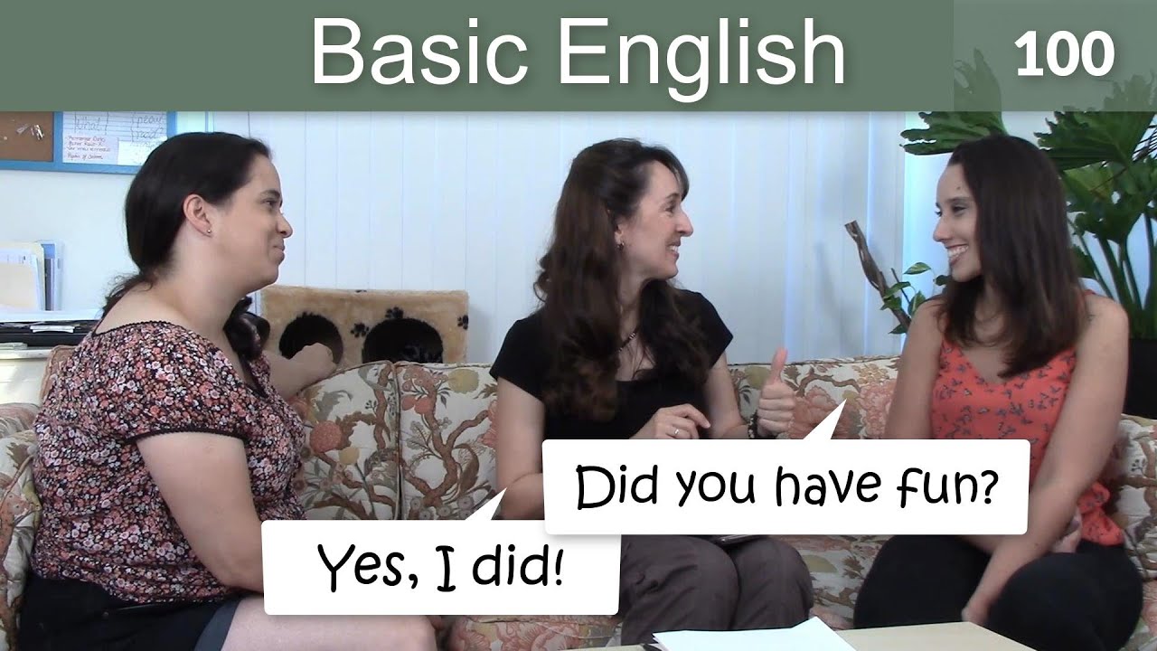 Lesson 100 👩‍🏫Basic English with Jennifer - Questions in the Simple Past
