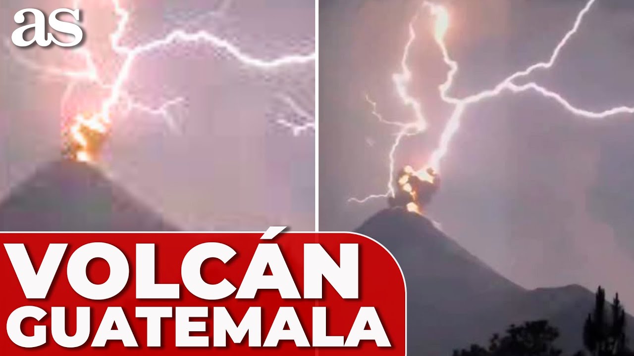 RAYO IMPACTA EN VOLC&Aacute;N en ERUPCI&Oacute;N | Volc&aacute;n fuego Guatemala