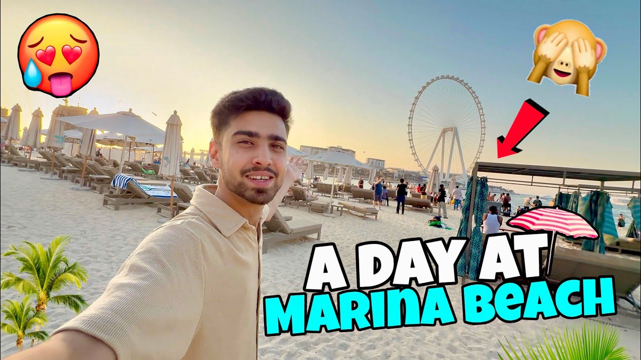Пляж JBR | Пляж Marina Beach в Дубае | Ночной тур по Айн-Дубаю 😍 | Kaif Vlogs