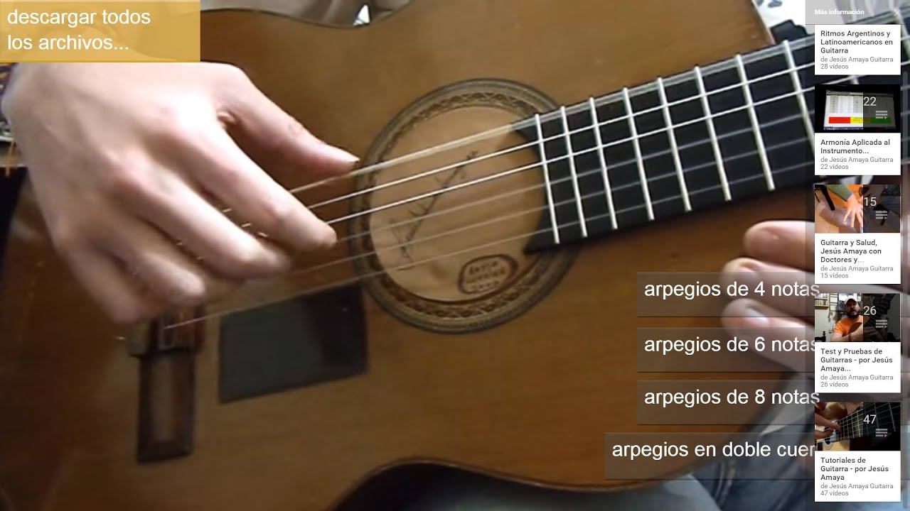 Arpegios con bajos simultáneos (Carlevaro) - por Jesús Amaya...