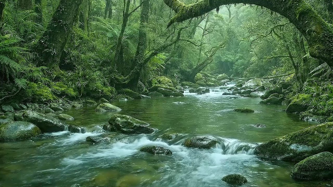 Calming Forest 🌿 Beautiful Stream Sounds, River Flow, Bird Chirping, Inner Peace, Deep Rest