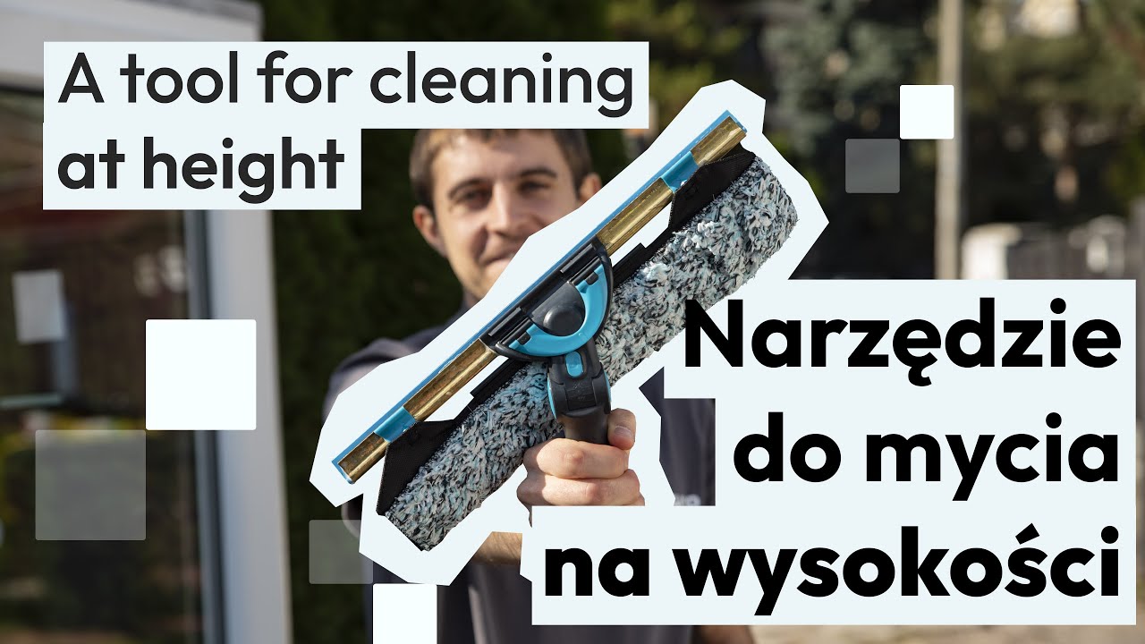 Myjka i ściągaczka w jednym do mycia okien na WYSOKOŚCI | Moerman Combo