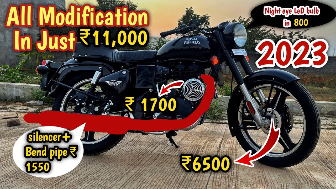 2023 All modification in Bullet 350 🔥 |  All modification | Standard bullet 🥵 | BULLET xes modified