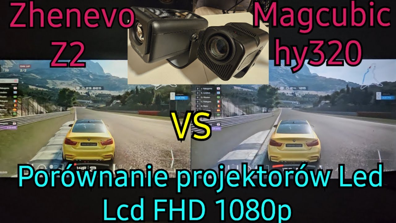Test por&oacute;wnawczy projektora Led Magcubic Hy320 i Zhenevo Z2