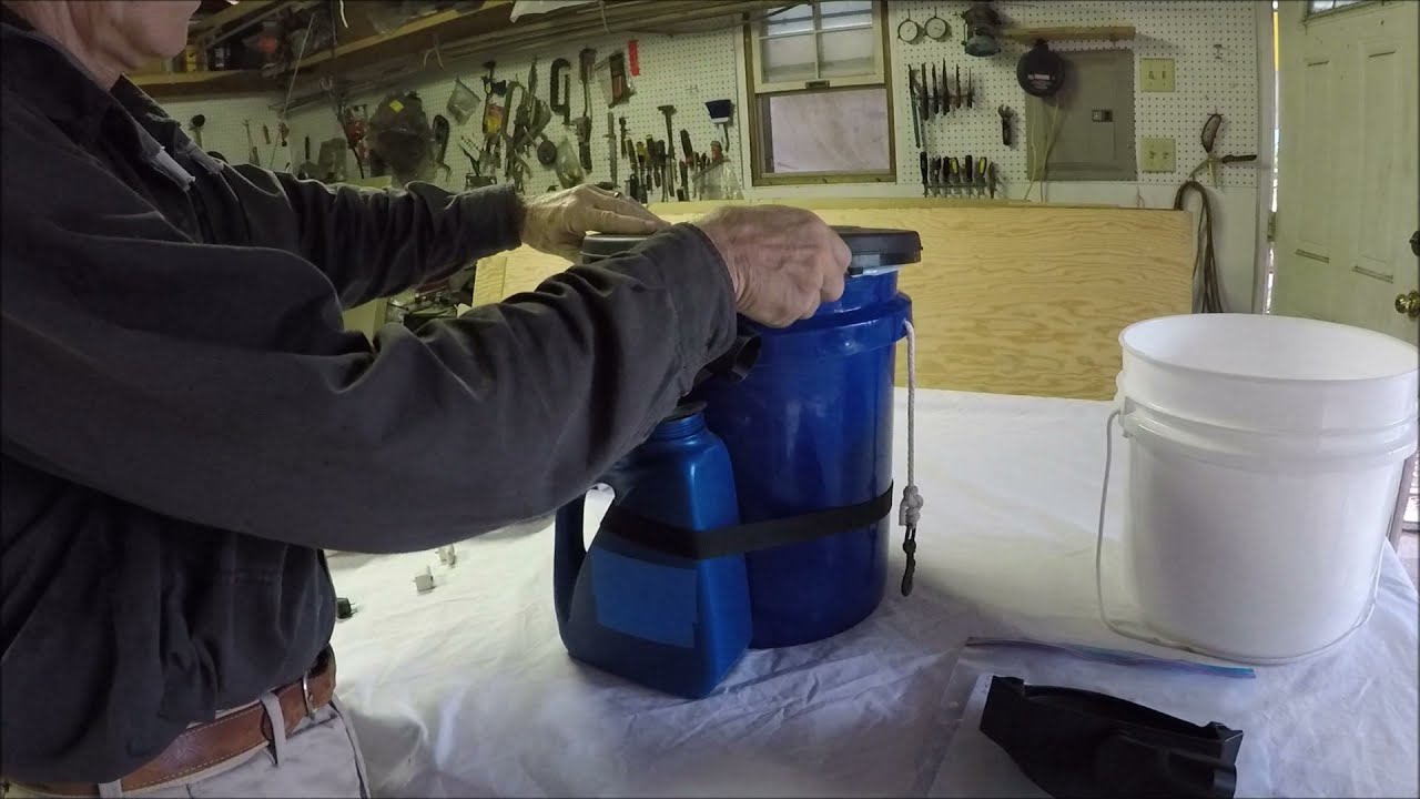 Installing a boat toilet bucket with vent fan