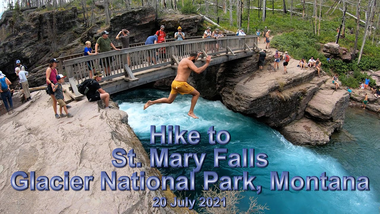 St. Mary Falls, Glacier National Park, Montana - 20 Jul 2021 - 4K