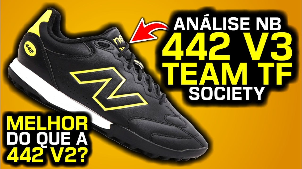 Mais uma CLÁSSICA sem COURO! - Análise chuteira society New Balance 442 V3 Team TF