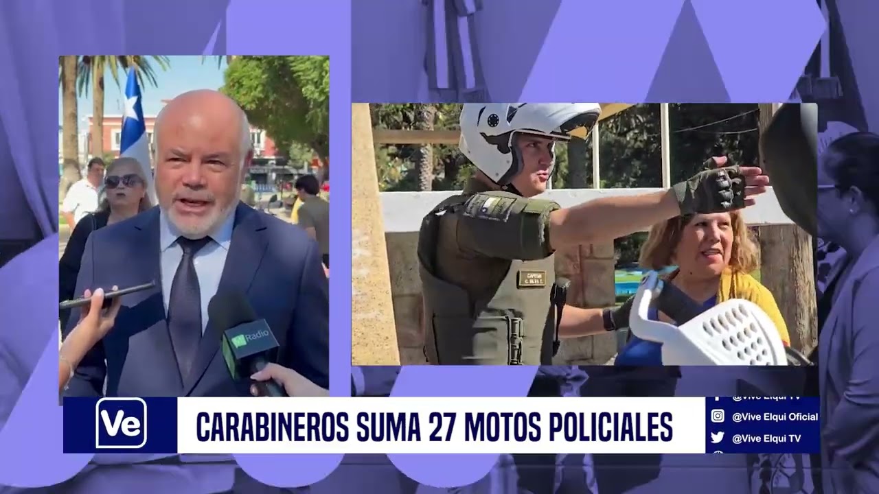 NOTA Carabineros suma 27 nuevas motos para reforzar la seguridad regional