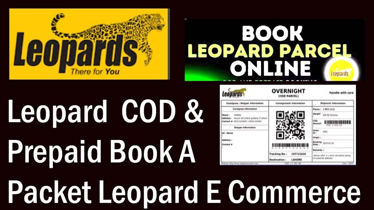 How to Book A packet parcel 1st order Leopard COD or prepaid parcel booking form Cod account