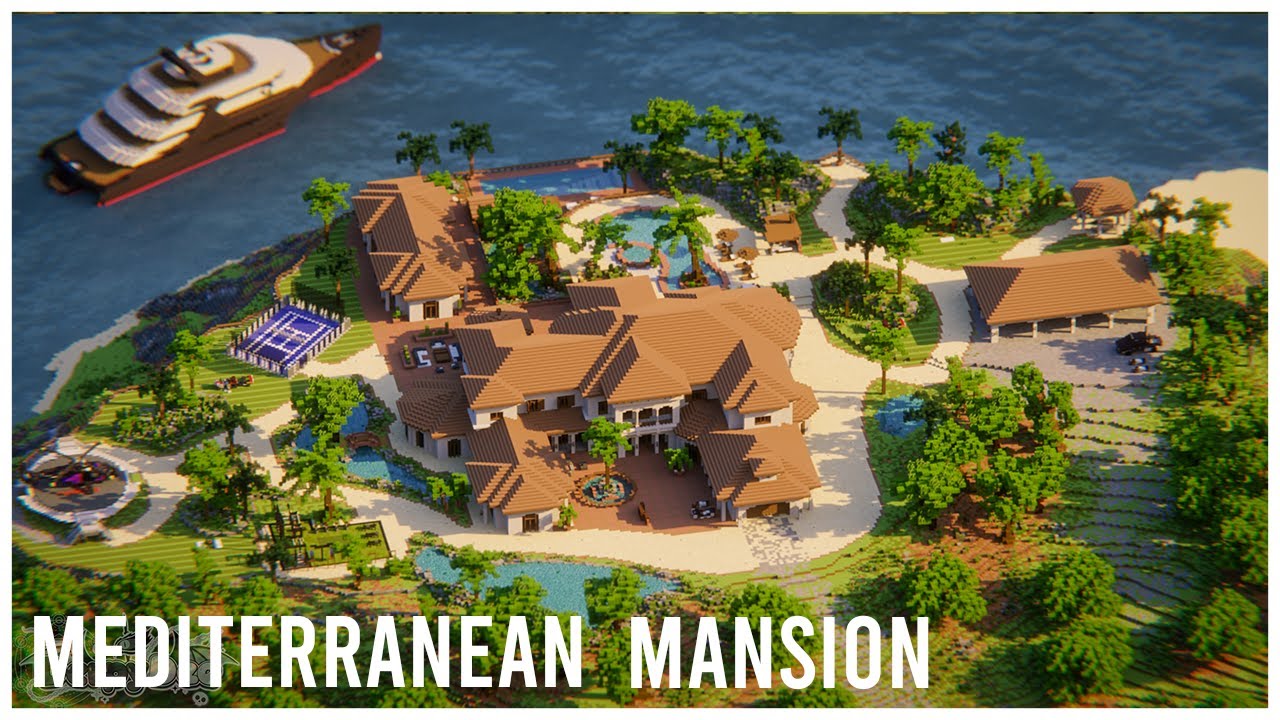 MEDITERRANEAN MANSION IN MINECRAFT! | Full Build Preview