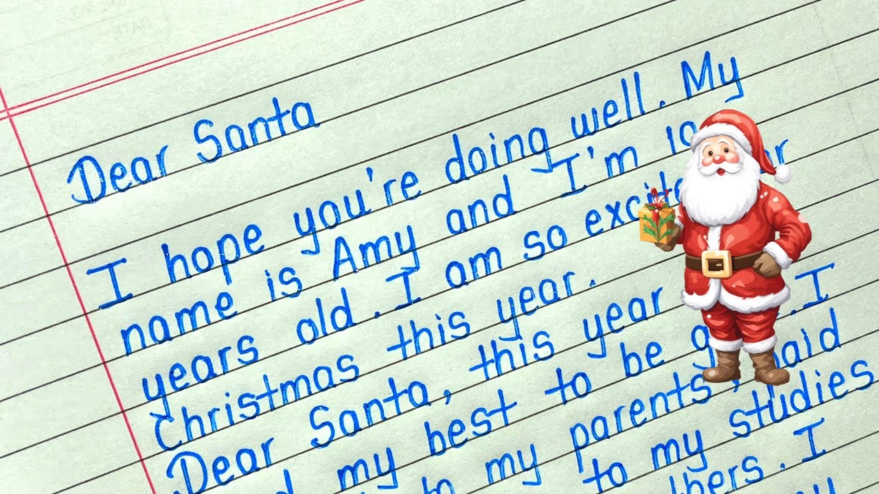 Santa Claus letter || How to write letter to Santa || Letter to Santa || Christmas letter to Santa