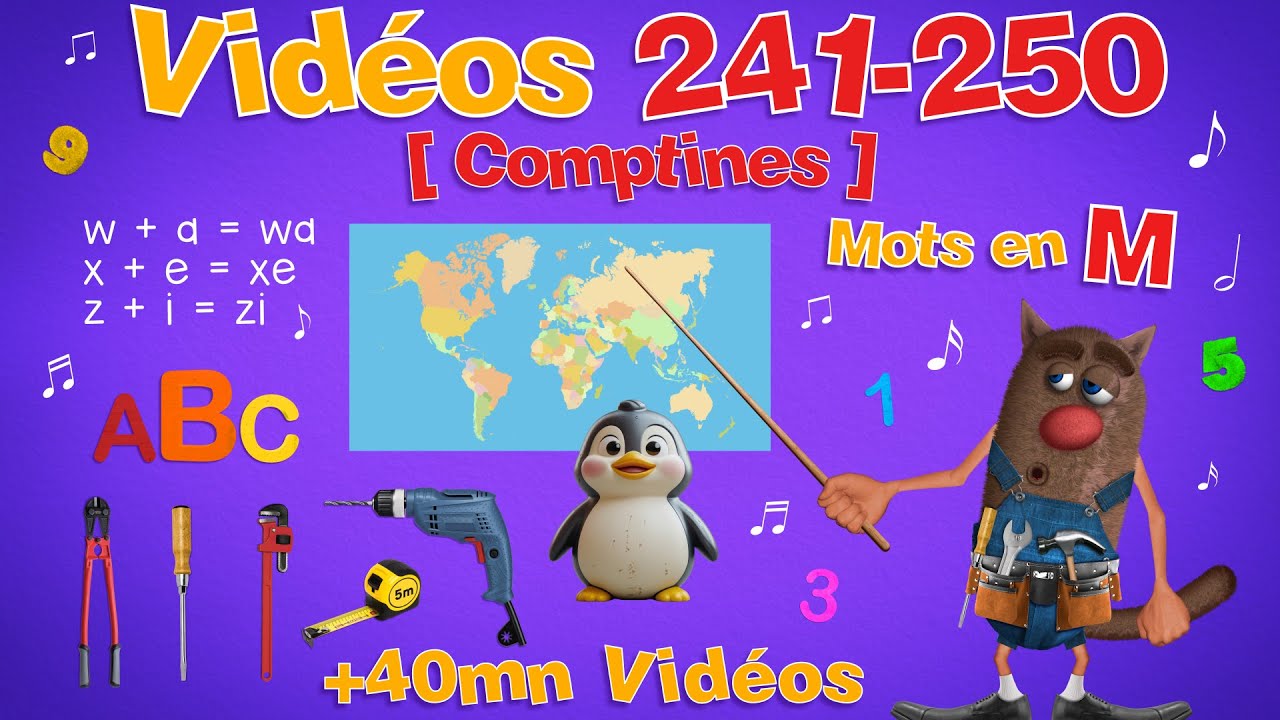🎉 Foufou – Apprendre aux enfants tout en s’amusant(Learn with fun for kids – Videos 241–250 | 4K)