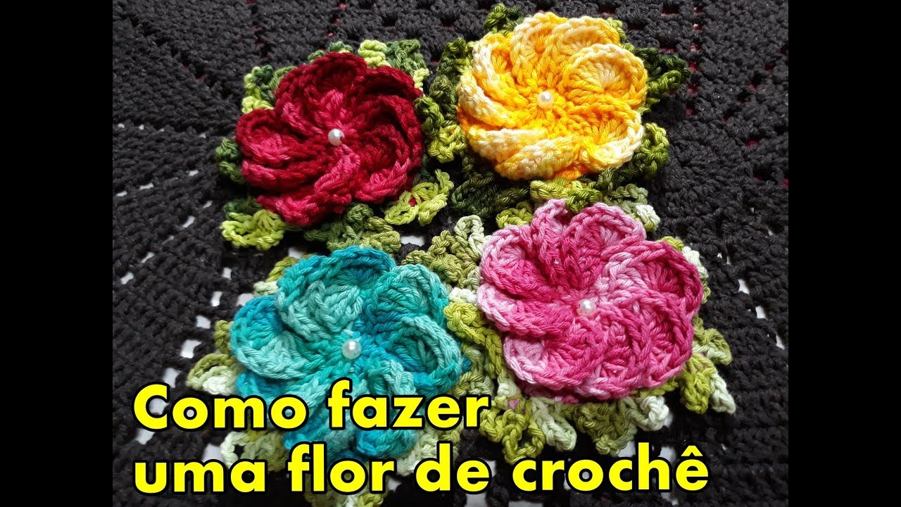 Flor de crochê fácil