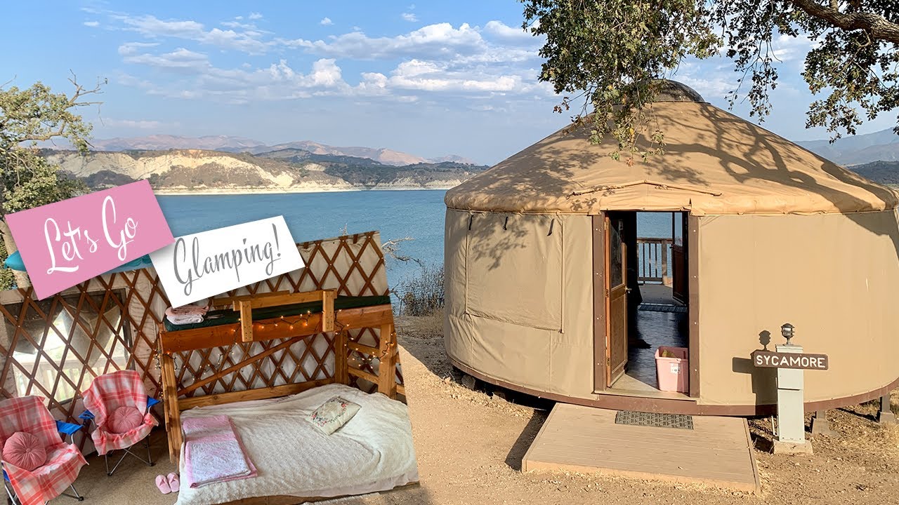 VLOG | LET'S GO GLAMPING!  CAMPING IN A YURT AT LAKE CACHUMA
