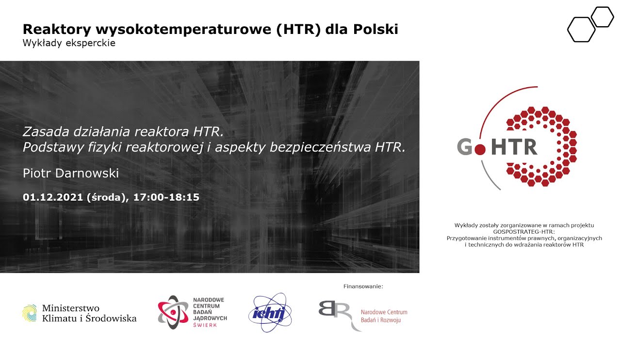 Zasada działania reaktora HTR. Podstawy fizyki reaktorowej i aspekty bezpieczeństwa HTR.