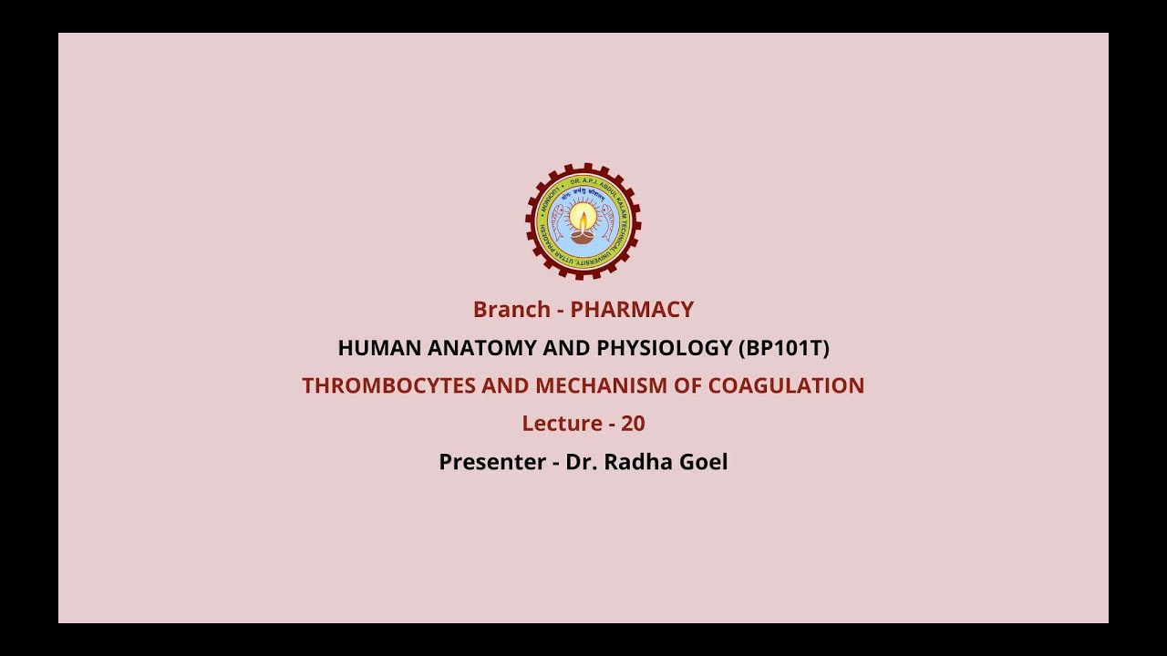 Human Anatomy & Physiology | Thrombocytes and Mechanism of Coagulation | AKTU Digital Education