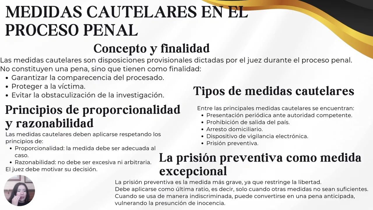 La Persona Procesada: Presunción de Inocencia y Medidas Cautelares