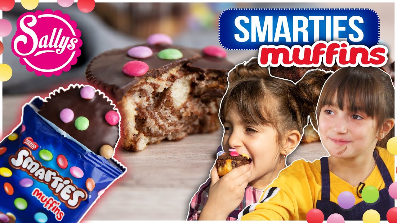 Smarties Muffins selbstgemacht mit den Kids / Marmorkuchen Muffins / Original trifft Sally