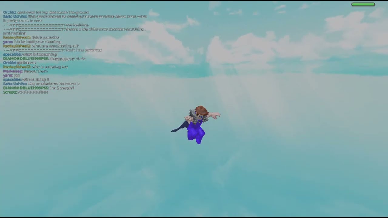 Natural disaster survival. Roblox hacker ruins the experience.
