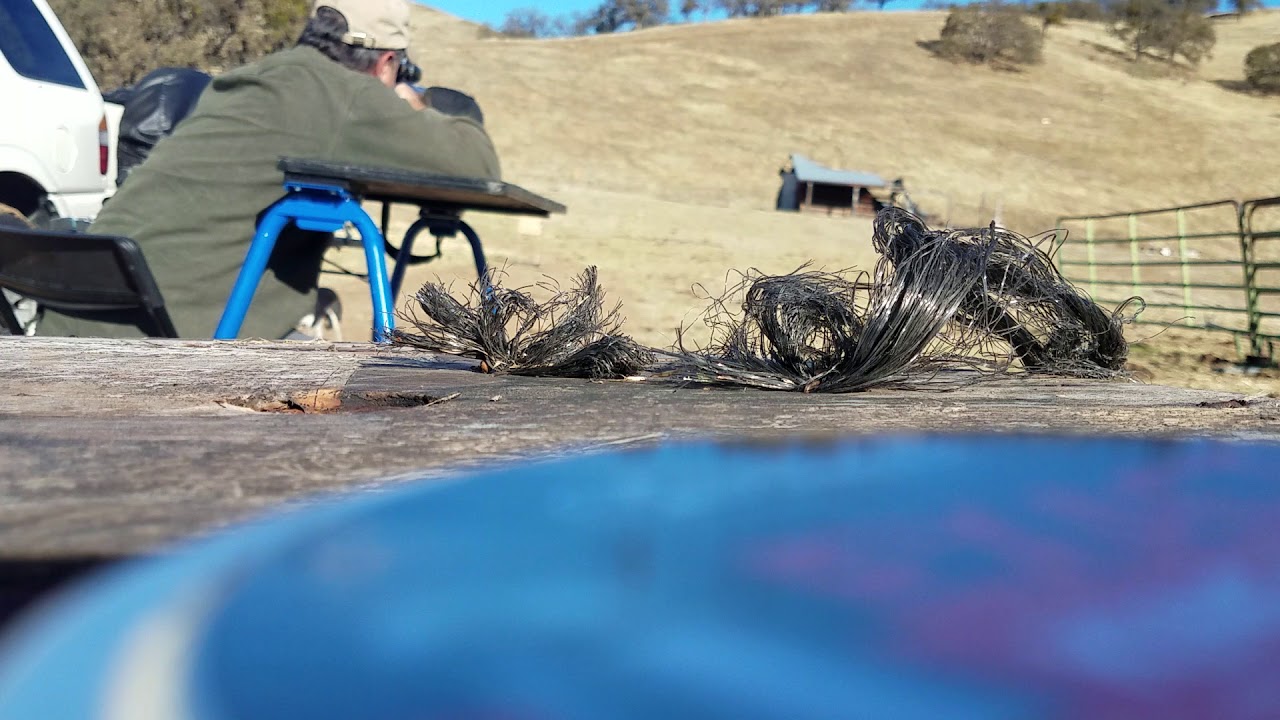 Jess Rector shooting a airgun Depot golf ball at 102 yards.