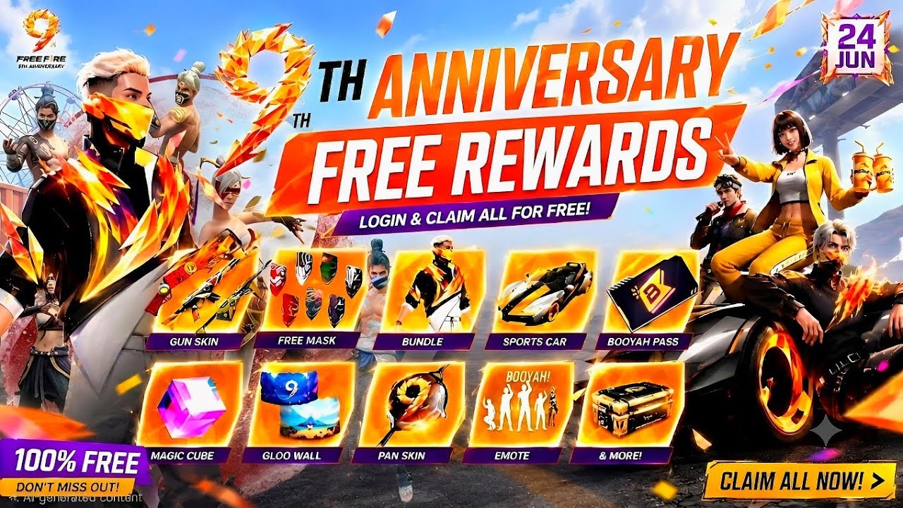 9th Anniversary + Ob 54 update 😲🔥| Free Fire New Event | Ff New Event | Upcoming Events In Free Fire