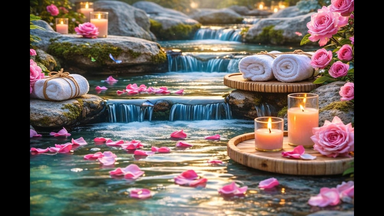 Relaxing Music • Waterfall Sounds 🌿 Calm Your Heart & Relieve Anxiety