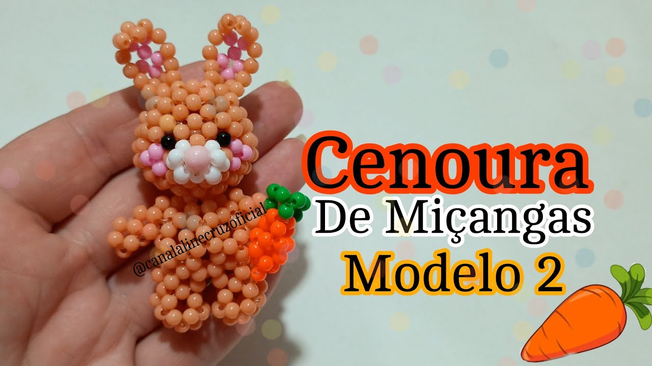 Cenoura de Miçangas/Pérolas- Passo a Passo #viralvideo #diy #artesanato #criadordeconteudo 
