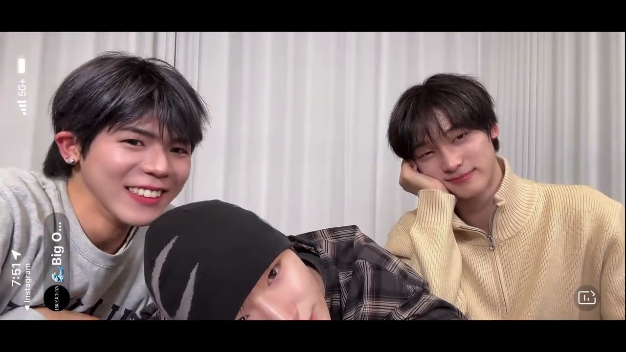 2026/02/13 Big Ocean Tik Tok live: Chanyeon, Jiseok and PJ (partial) talk about Tour! 
