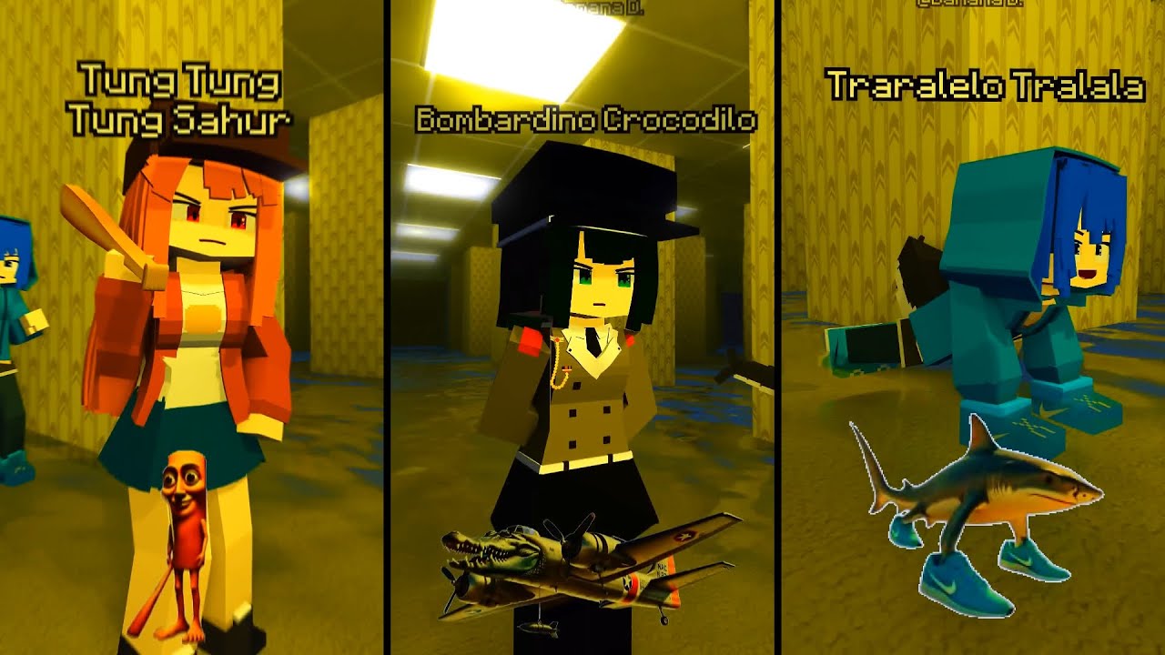 Banana Brainrot Team in Backroom