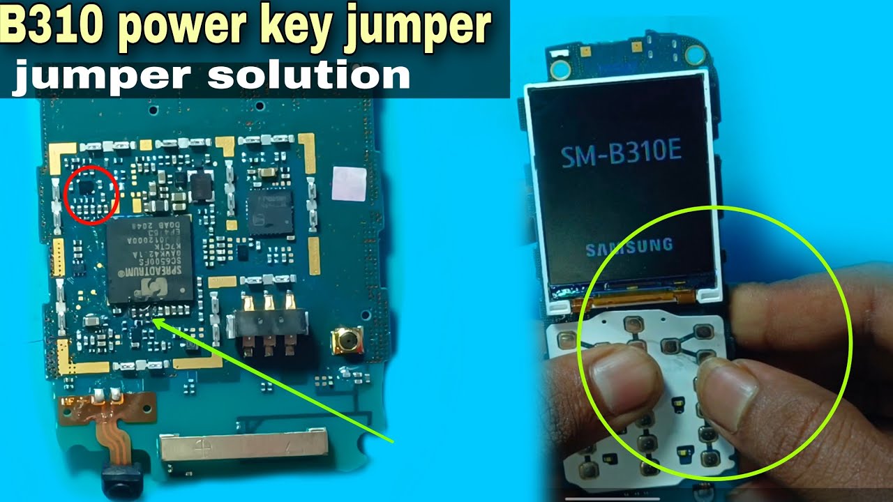 Samsung B310 Power Button Jumper Solution ✅ 🧐 | Samsung b310e power Button Not Working problem 2022
