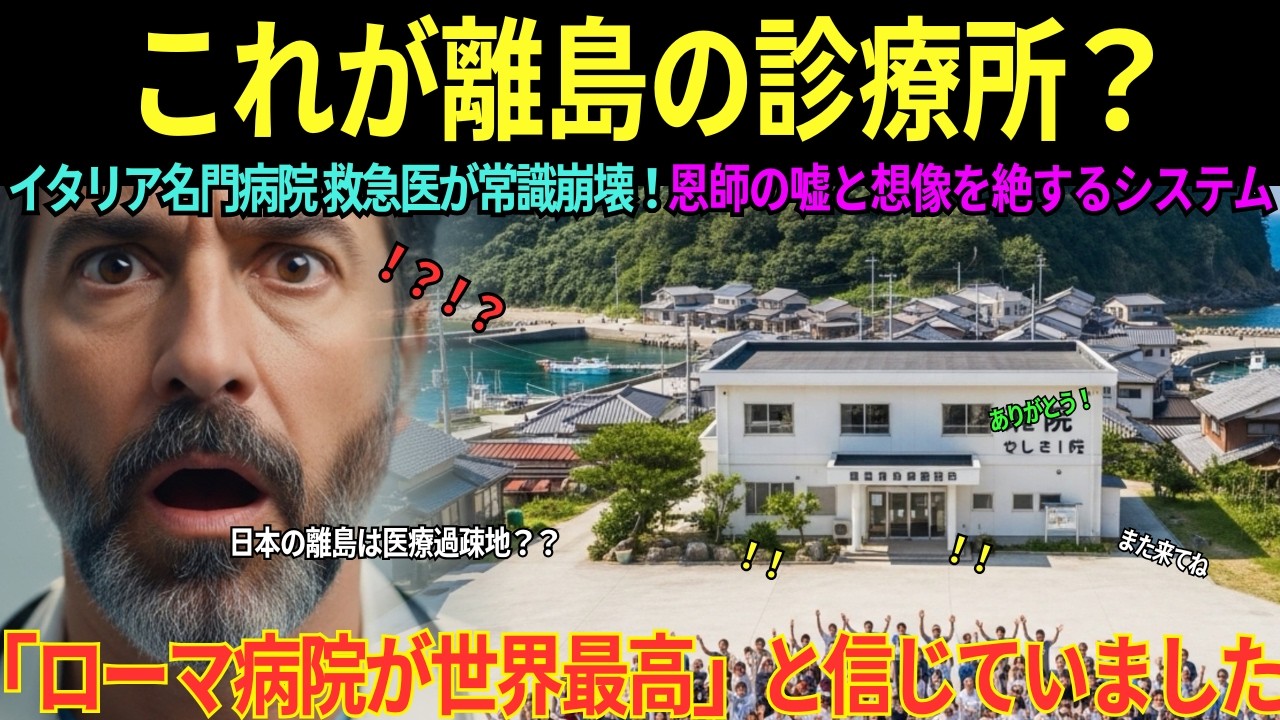 【海外の感動秘話】「日本の離島医療は遅れている」と断言した恩師の嘘を暴露！イタリア救急医が五島列島で見た衝撃の真実...ローマの病院より10年進んでいた！政府まで動かした勇気ある告発