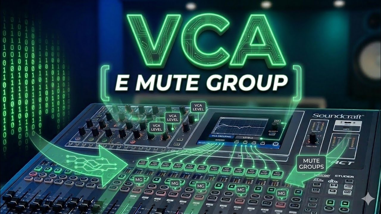 vca e mute group na mesa de som digital soundcraft si impact