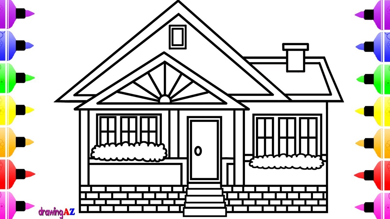 How to Draw a House  Coloring Book