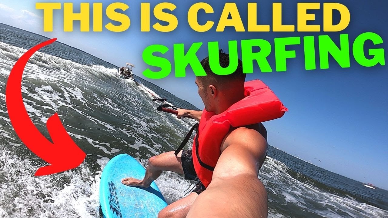 Wakeboarding on a Surfboard